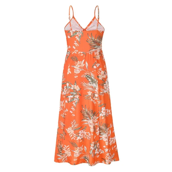 Womens Summer Sexy Sling Dress Hollow Cut Out Belly Slit Beach Casual Dress 2X - Picture 4 of 13